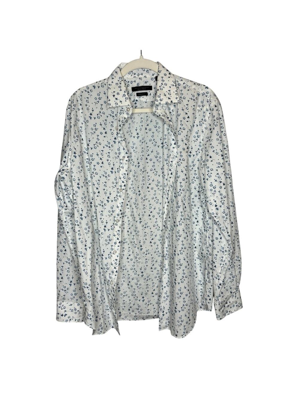 John Varvatos Floral Cotton Button Down Shirt